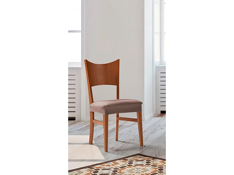 ESTORALIS | Funda de Asiento Tejido Elastico Resistente | Para Asiento de Silla | Tamaño (45x45 cm.)  | Modelo BETA Color Caldera