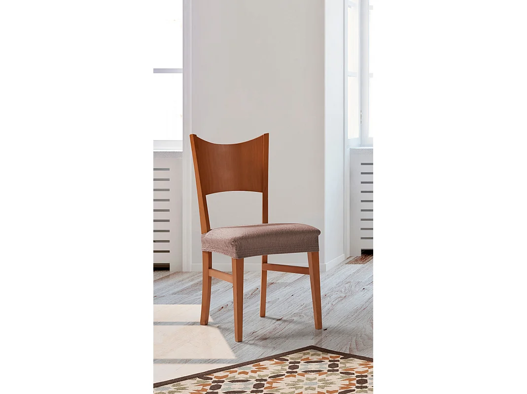 ESTORALIS | Funda de Asiento Tejido Elastico Resistente | Para Asiento de Silla | Tamaño (45x45 cm.)  | Modelo BETA Color Caldera