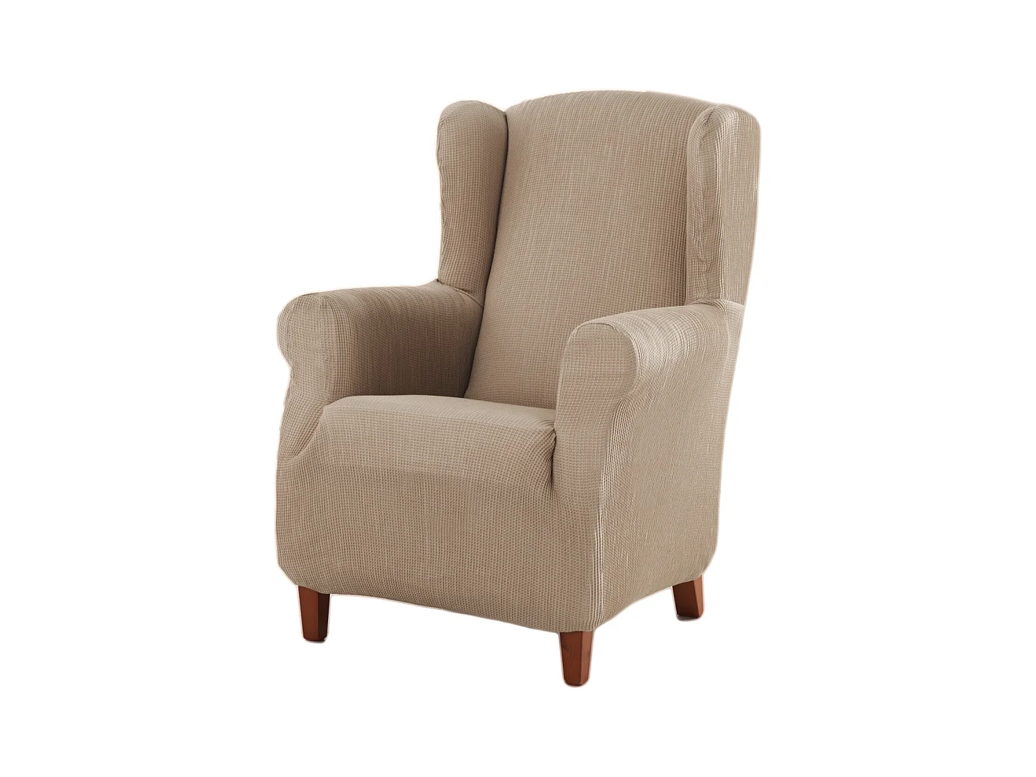 ESTORALIS | Funda Sillon Tejido Elastico Resistente | Para Sillon Orejero | Tamaño ( de 70 a 110 cm. )  | Modelo BERTA Color Lino