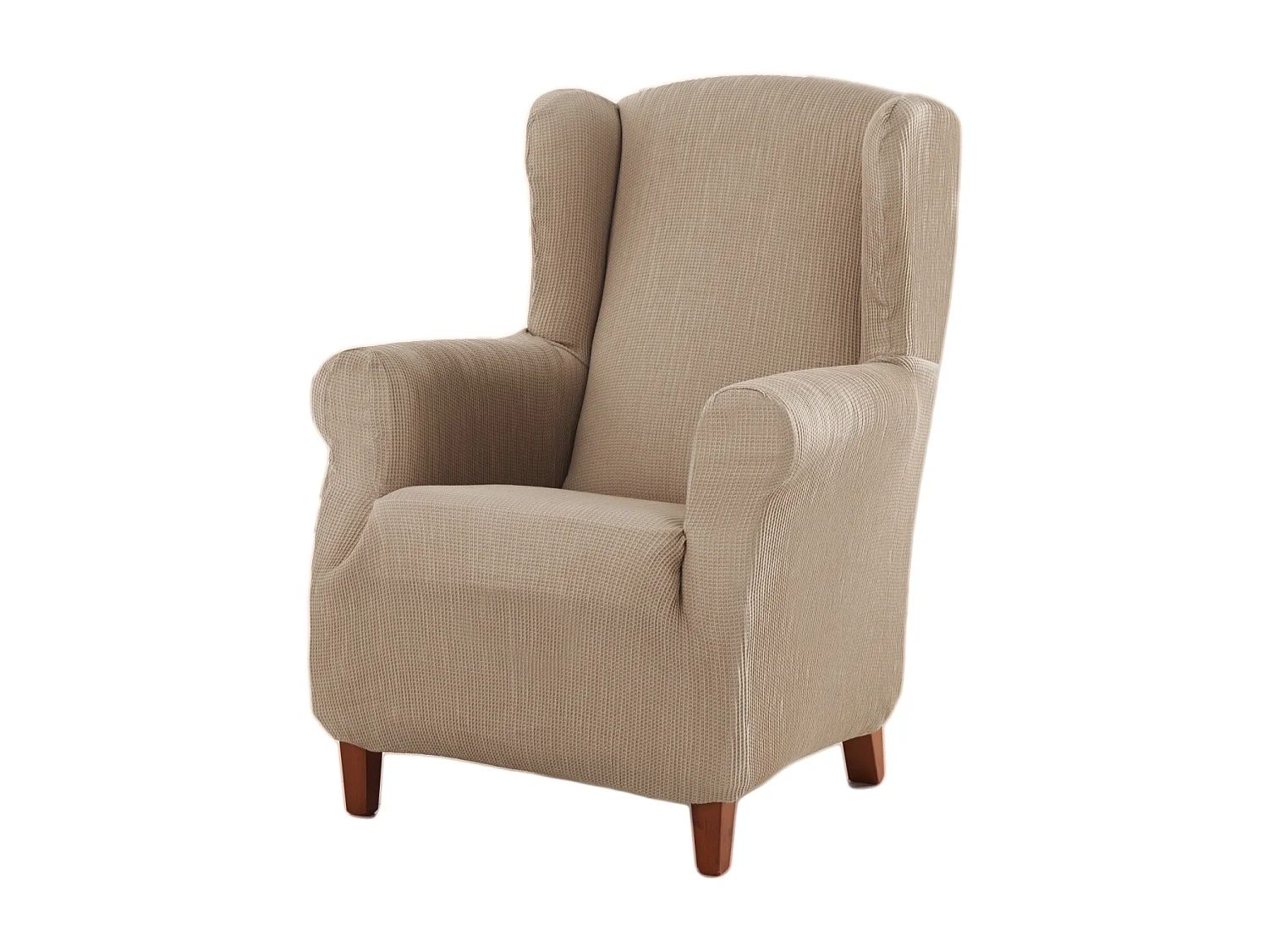 ESTORALIS | Funda Sillon Tejido Elastico Resistente | Para Sillon Orejero | Tamaño ( de 70 a 110 cm. )  | Modelo BERTA Color Lino