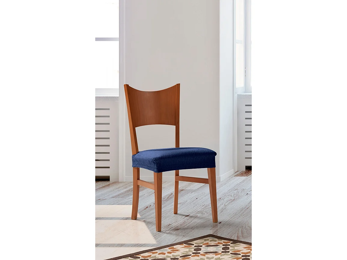 ESTORALIS | Funda de Asiento Tejido Elastico Resistente | Para Asiento de Silla | Tamaño (45x45 cm.)  | Modelo BETA Color Azulon