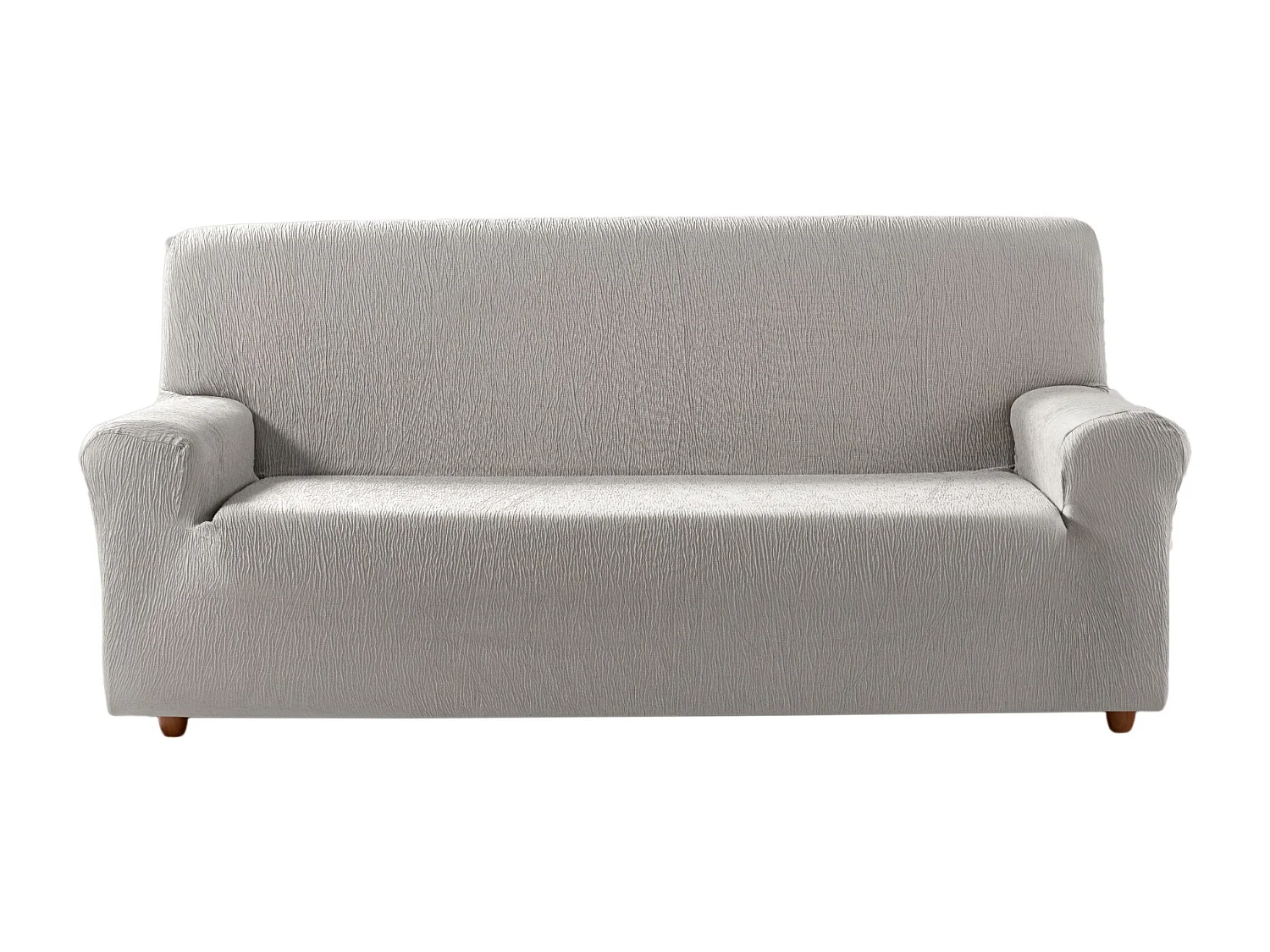 ESTORALIS | Funda de Sofá Tejido Elastico Resistente | Para Sofá 3 Plazas | Tamaño ( de 170 a 220 cm. )  | Modelo BETA Color Gris Plata