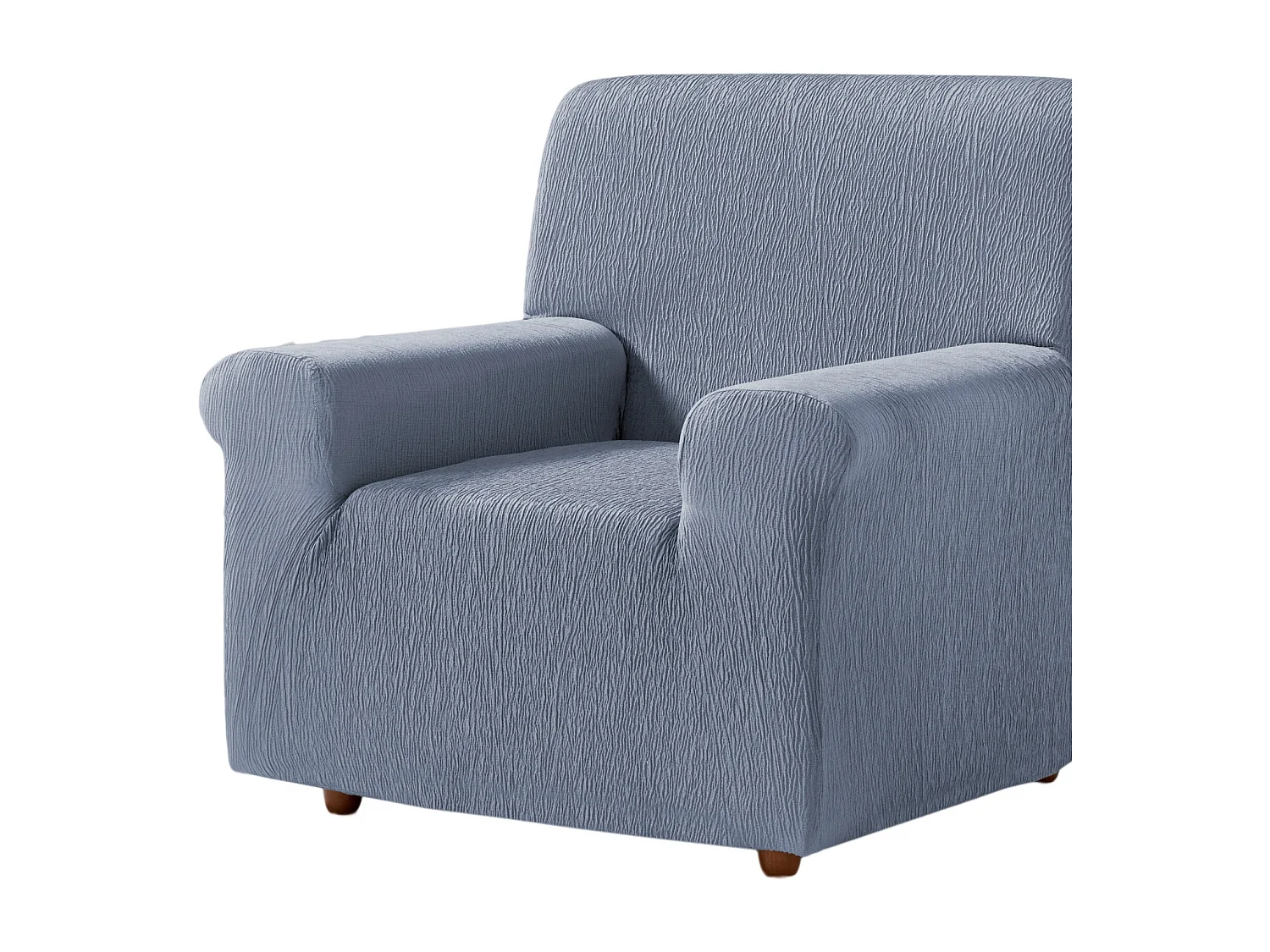 ESTORALIS | Funda de Sofá Tejido Elastico Resistente | Para Sillon 1 Plaza | Tamaño ( de 70 a 110 cm. )  | Modelo BETA Color Celeste