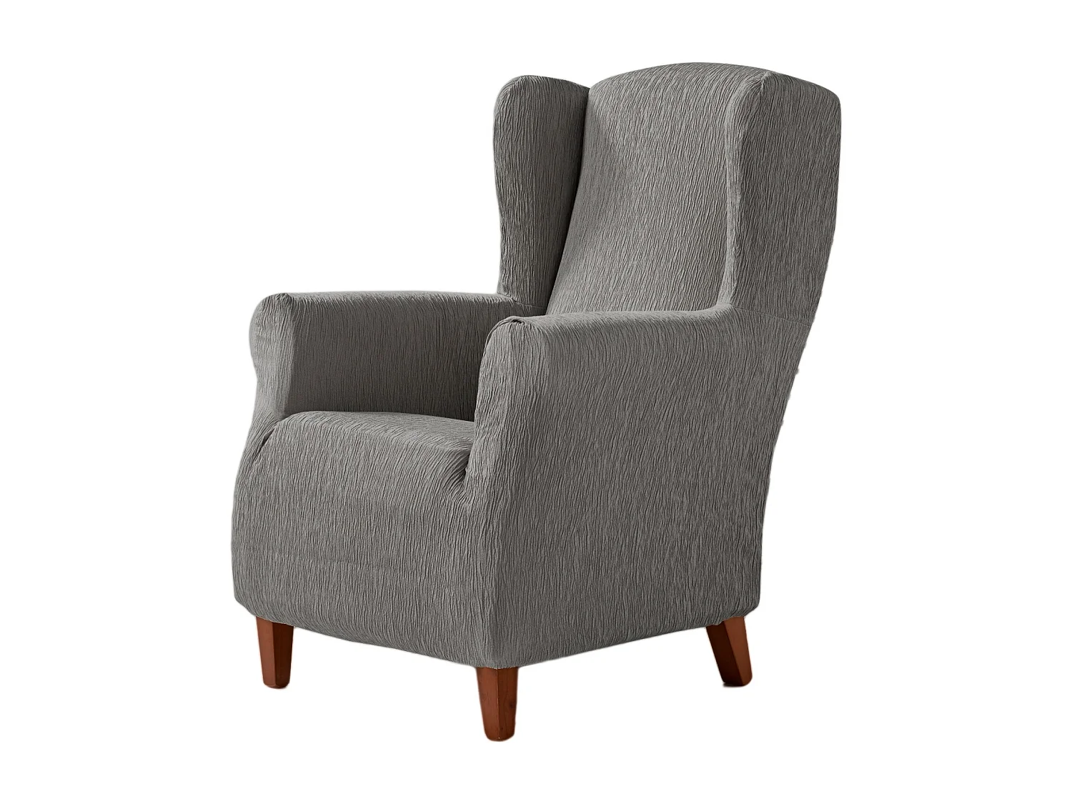 ESTORALIS | Funda Sillon Tejido Elastico Resistente | Para Sillon Orejero | Tamaño ( de 70 a 110 cm. )  | Modelo BETA Color Gris Perla