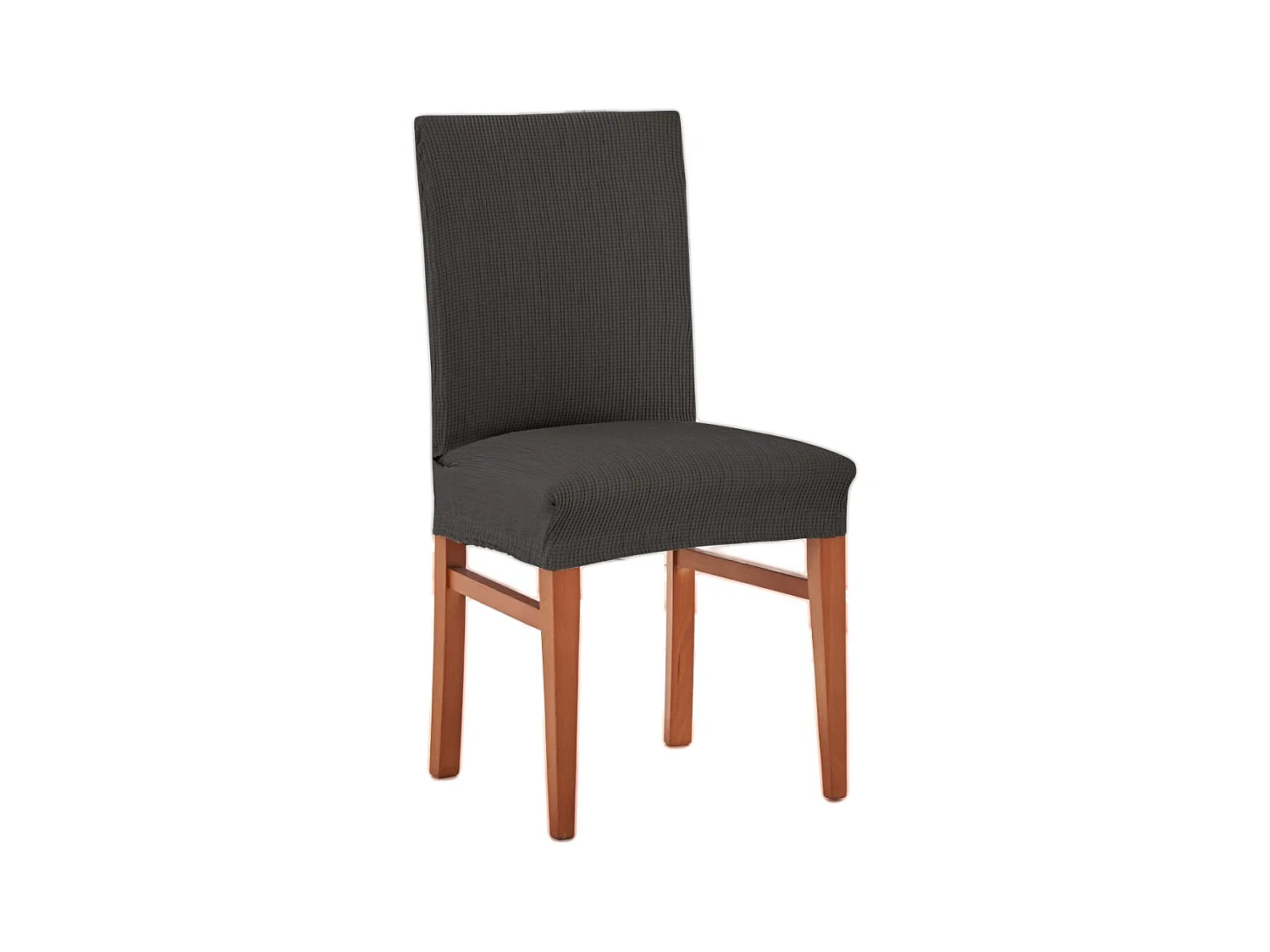 ESTORALIS | Funda de Silla  Tejido Elastico Resistente | Para Silla con Respaldo | Tamaño (45x45 cm.) 50 cm. Alto | Modelo BERTA Color Antracita