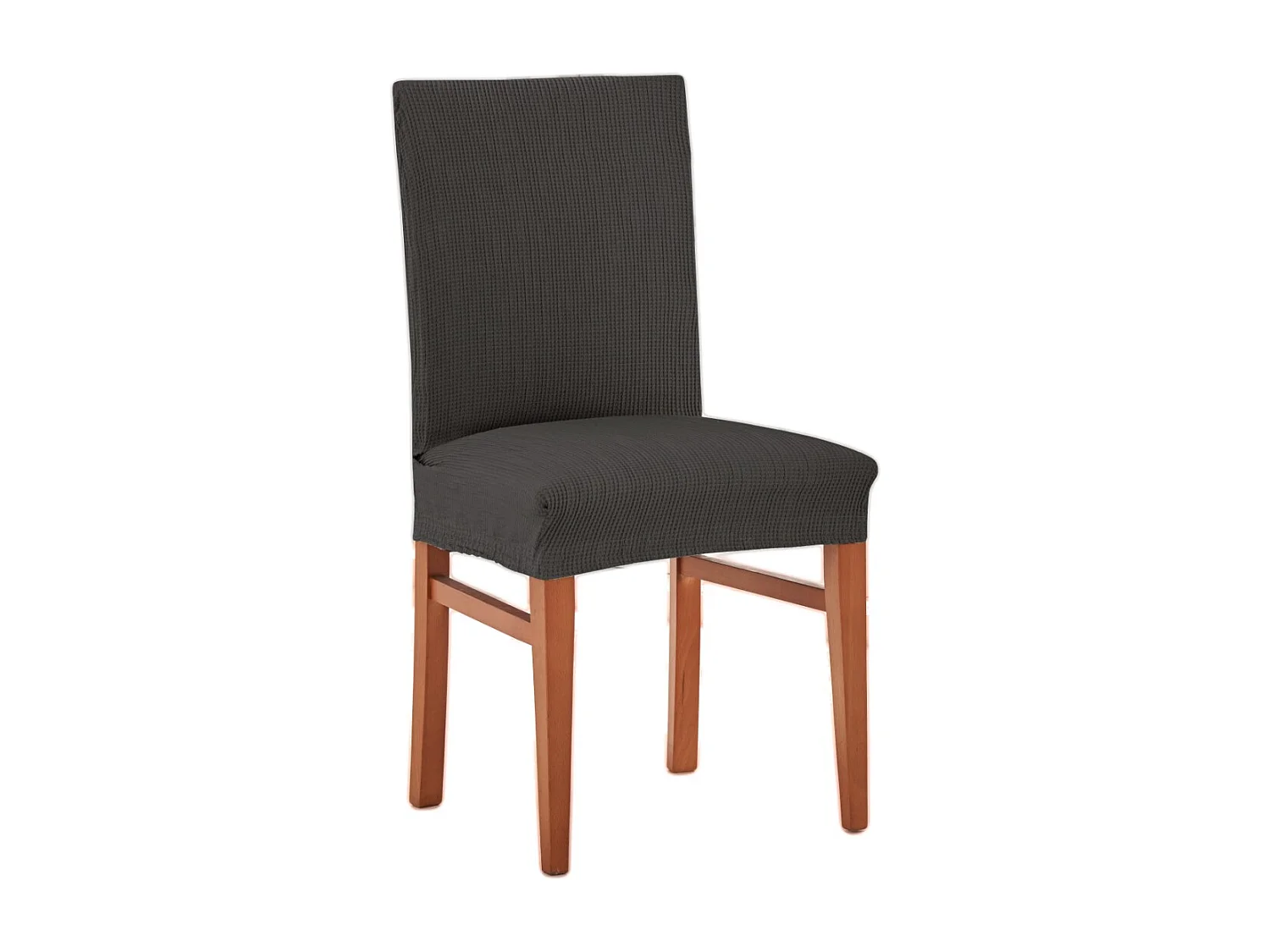 ESTORALIS | Funda de Silla  Tejido Elastico Resistente | Para Silla con Respaldo | Tamaño (45x45 cm.) 50 cm. Alto | Modelo BERTA Color Antracita