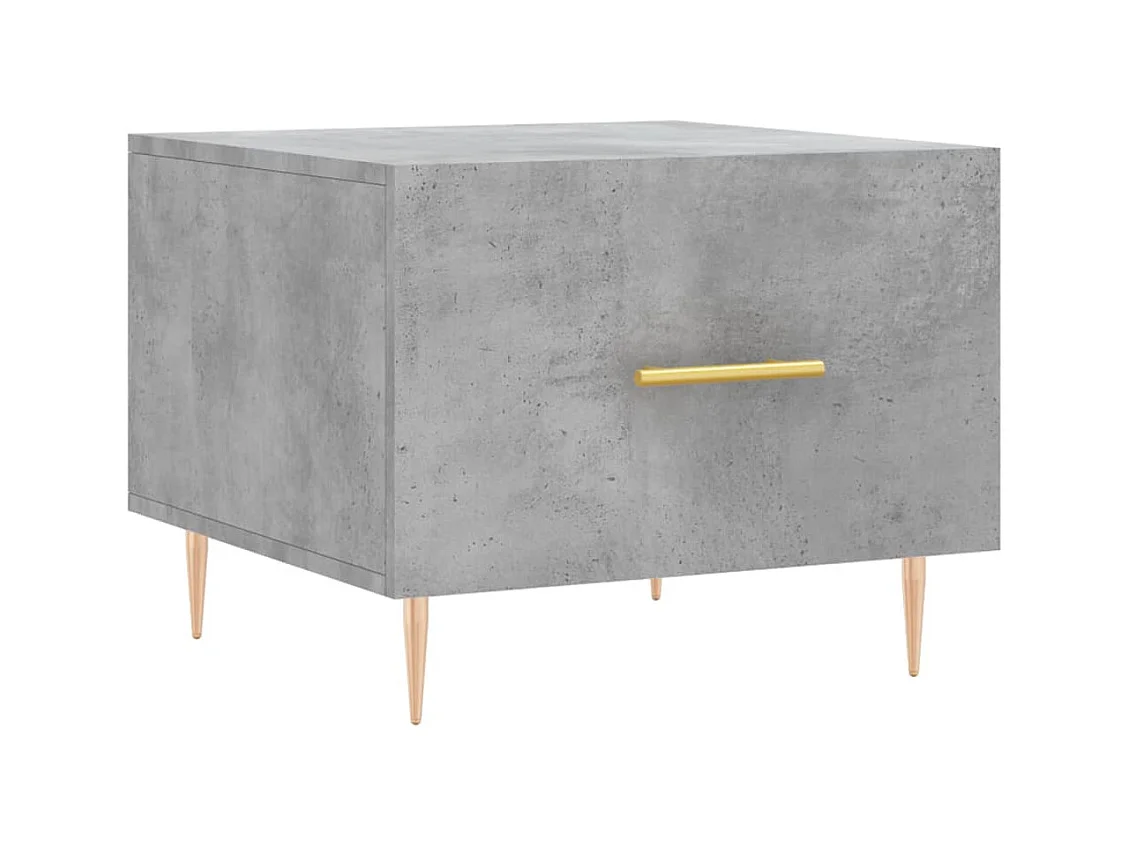 Table basse gris béton 50x50x40 bois d'ingénierie