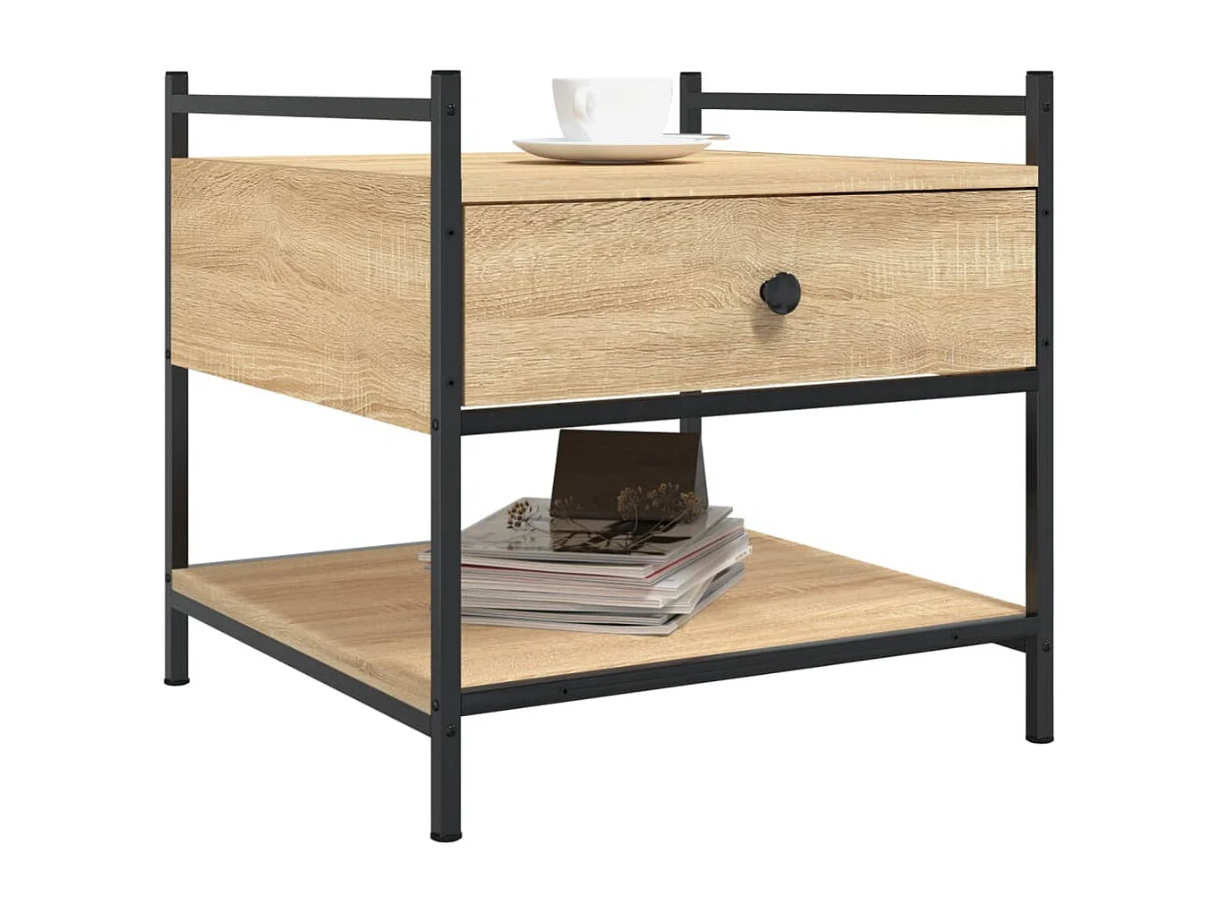 Table basse chêne sonoma 50x50x50 bois d'ingénierie