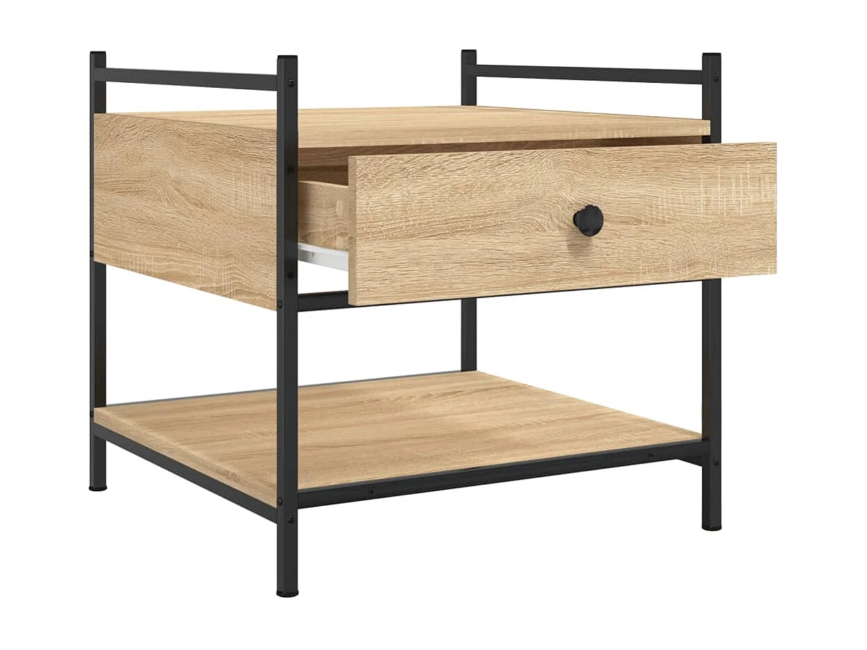 Table basse chêne sonoma 50x50x50 bois d'ingénierie