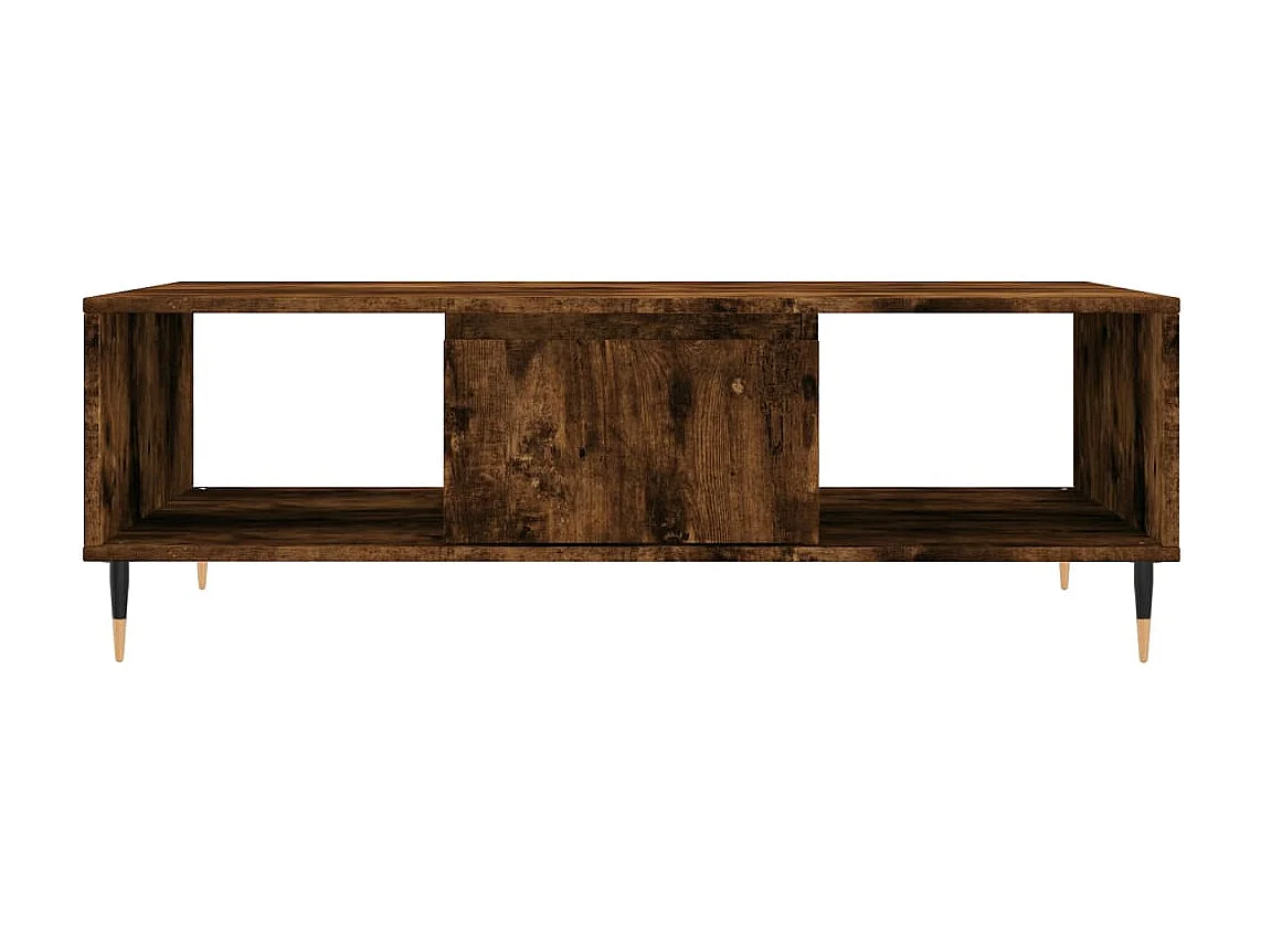 Table basse chêne fumé 104x60x35 bois d'ingénierie