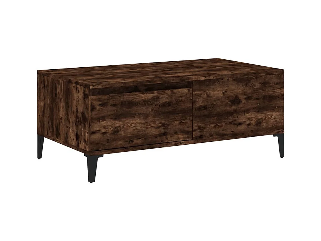 Table basse Chêne fumé 90x50x36,5 Bois d'ingénierie