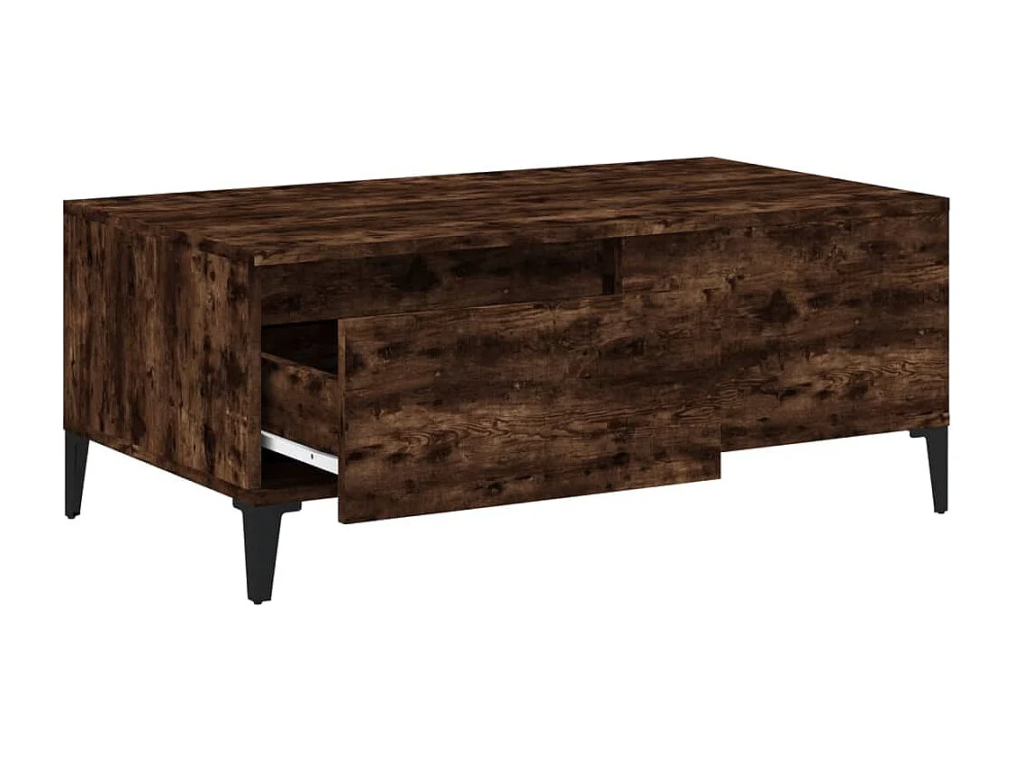 Table basse Chêne fumé 90x50x36,5 Bois d'ingénierie