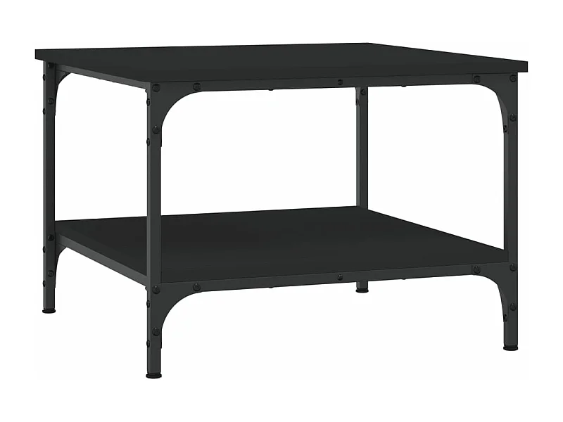 Table basse Noir 55x55x40 bois d'ingénierie