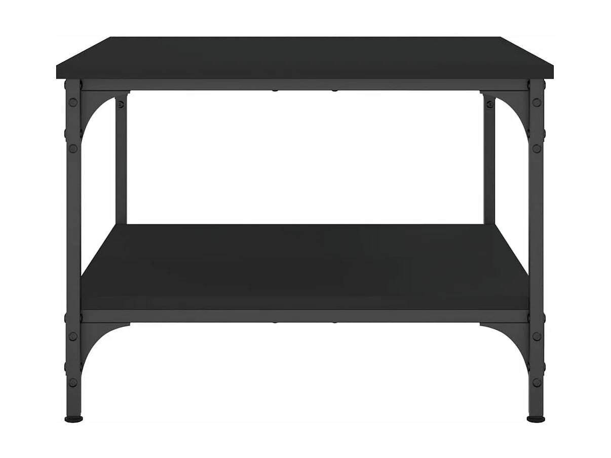 Table basse Noir 55x55x40 bois d'ingénierie