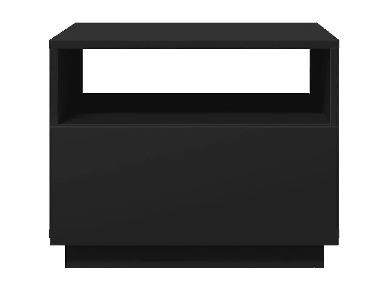 Table basse avec lumières LED noir 50x49x40