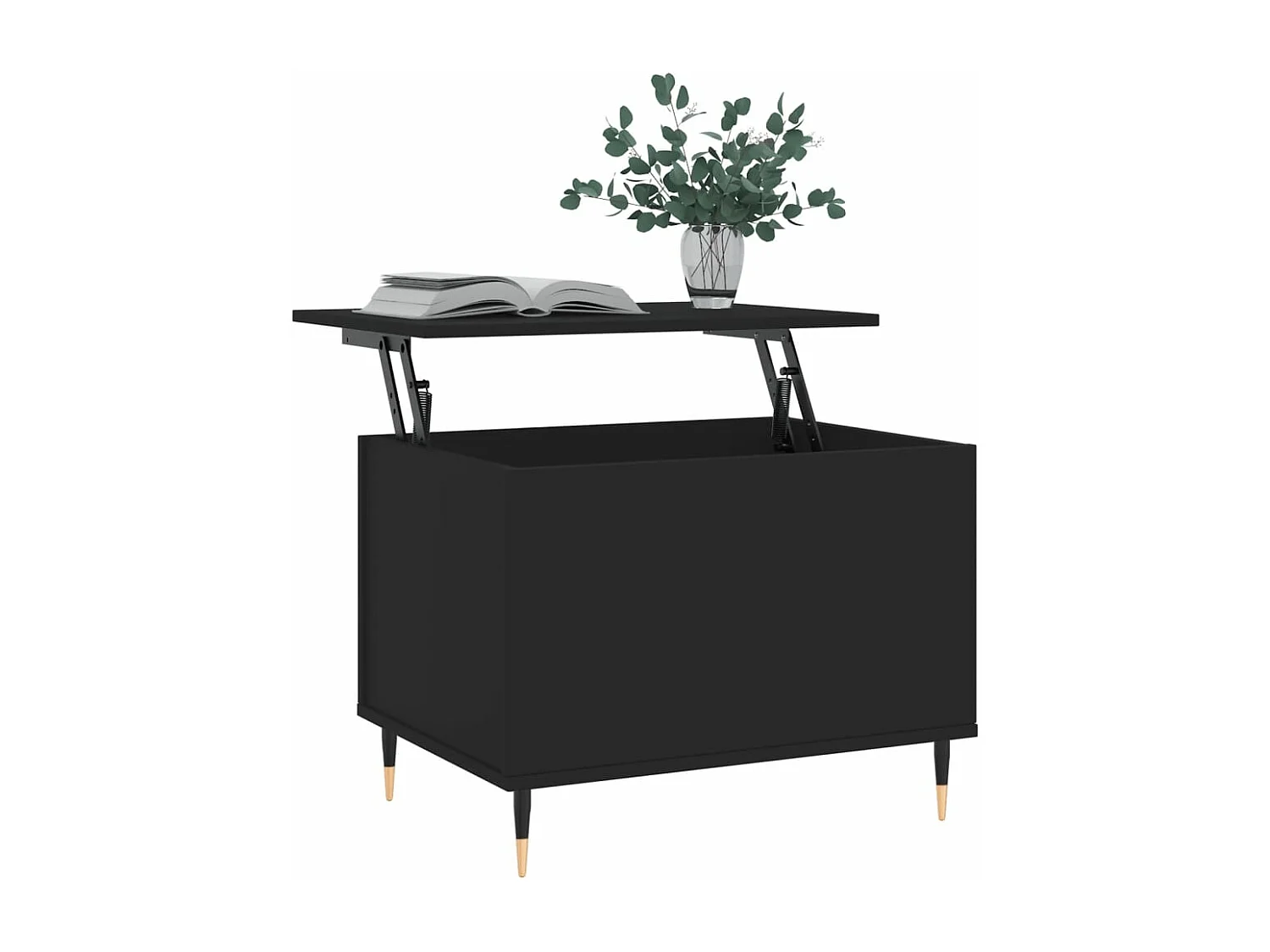 Table basse Noir 60x44,5x45 Bois d'ingénierie