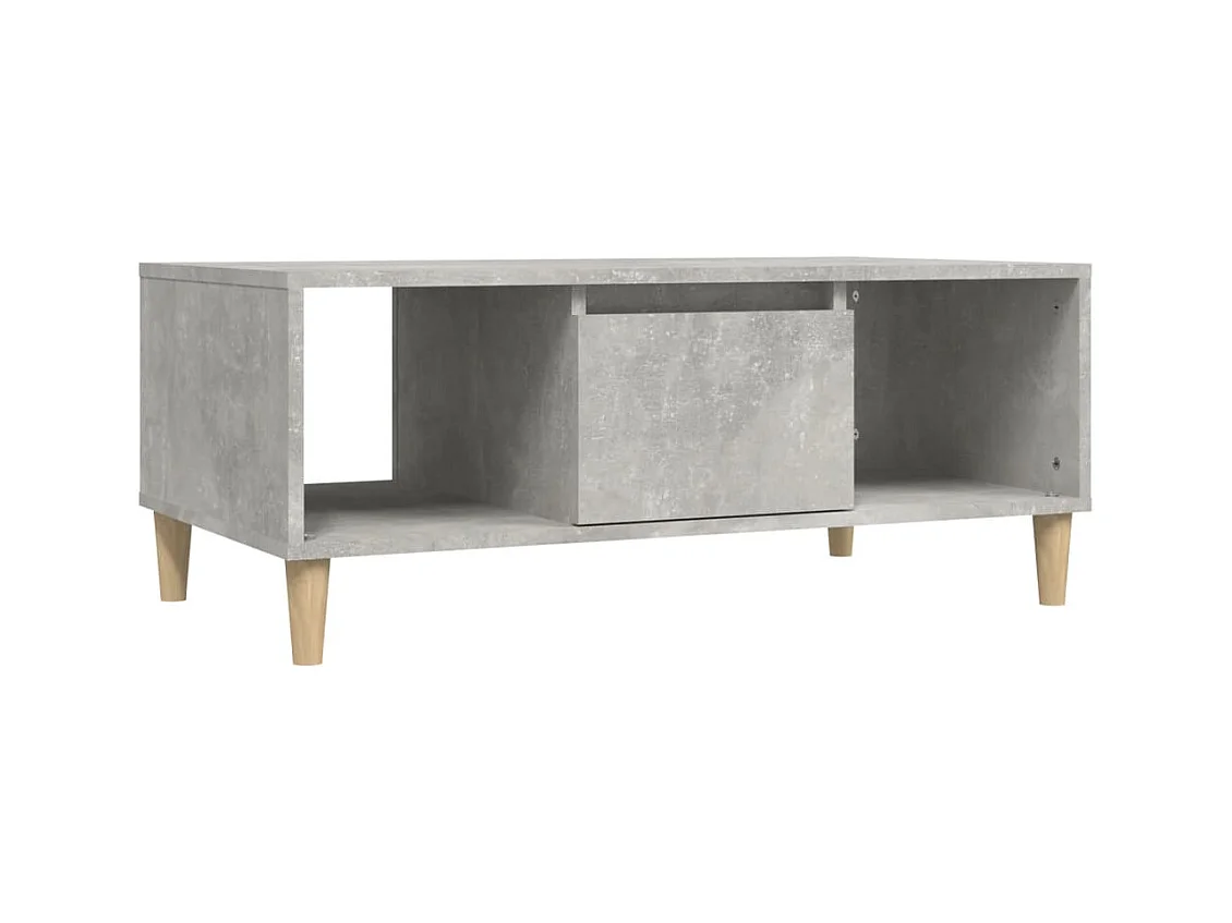 Table basse Gris béton 90x50x36,5 Bois d'ingénierie