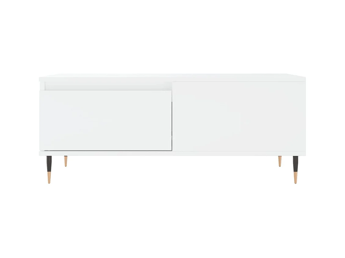 Table basse Blanc 90x50x36,5 Bois d'ingénierie