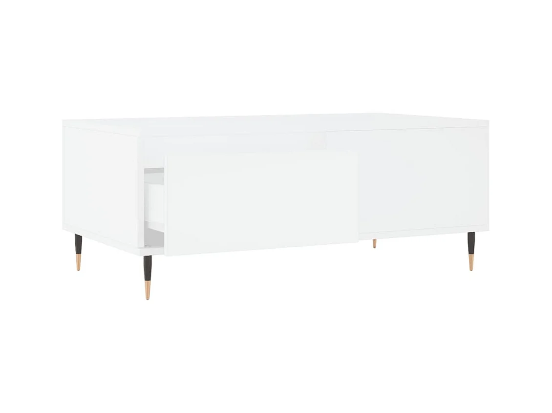 Table basse Blanc 90x50x36,5 Bois d'ingénierie
