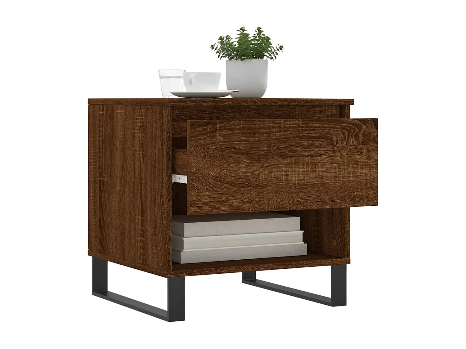 Tables basses 2 pcs chêne marron 50x46x50 bois d'ingénierie