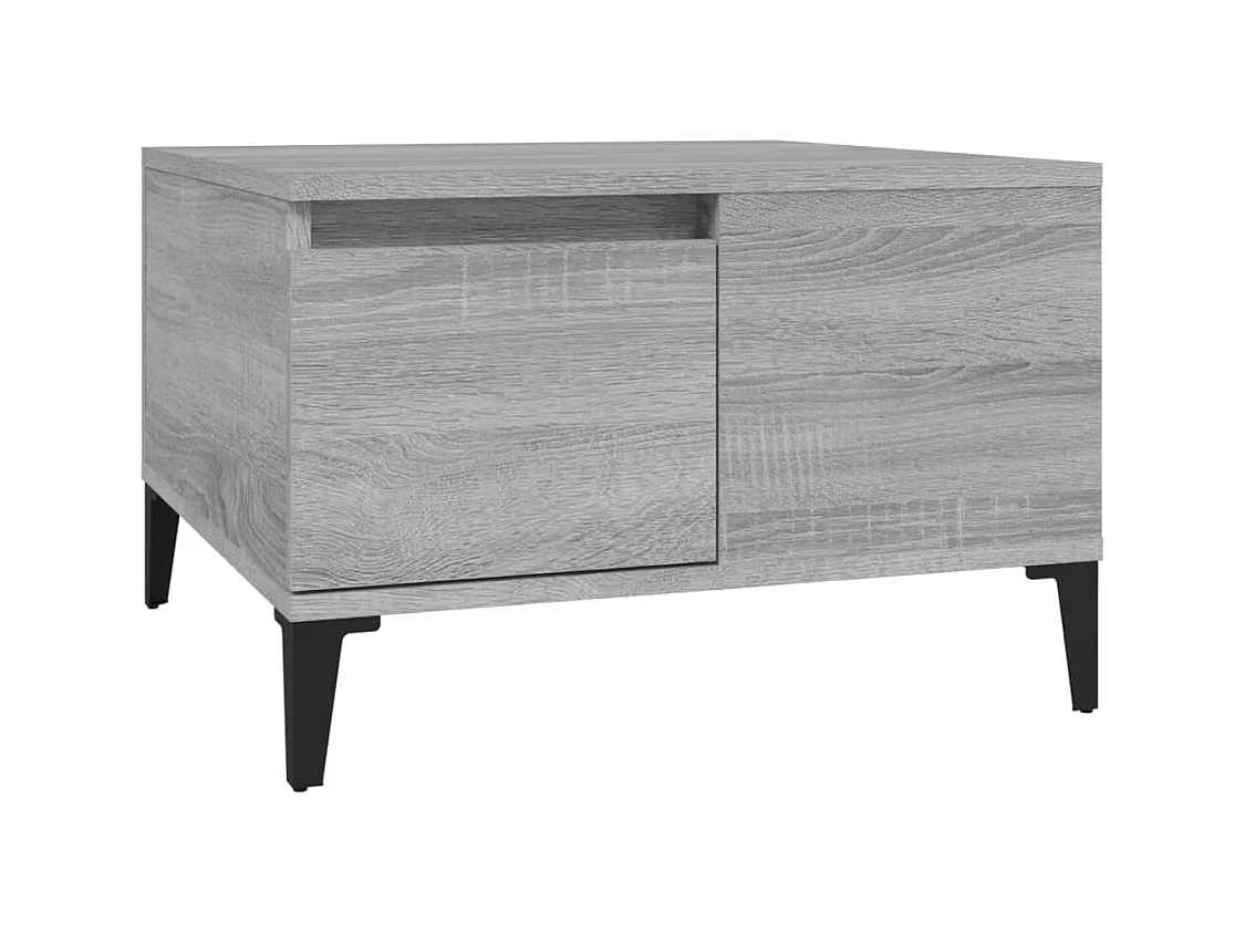 Table basse sonoma gris 55x55x36,5 bois d'ingénierie
