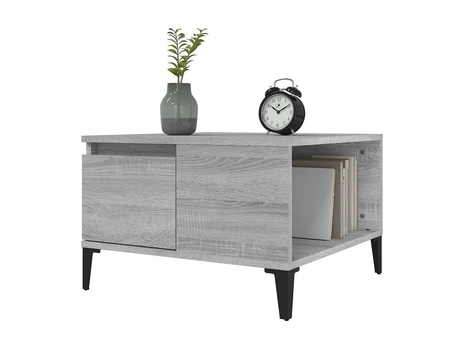 Table basse sonoma gris 55x55x36,5 bois d'ingénierie