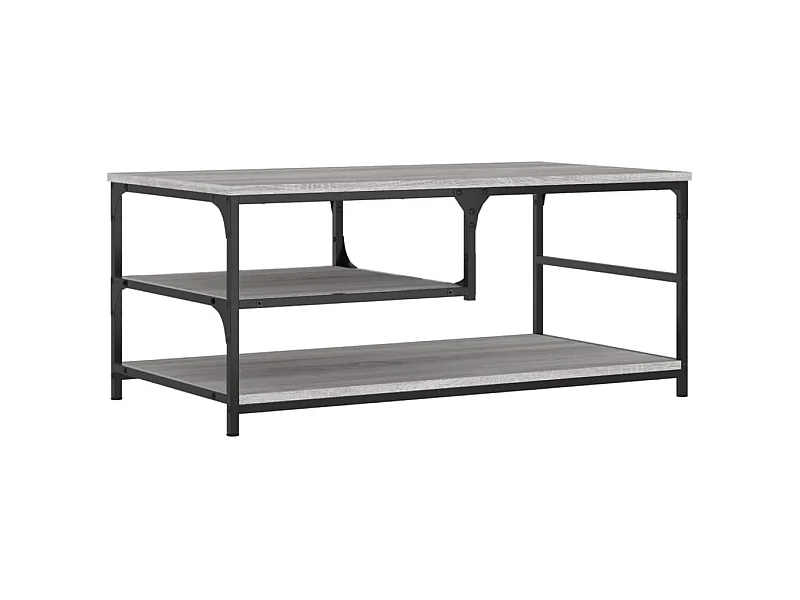 Table basse sonoma gris 90x49x40 bois d'ingénierie