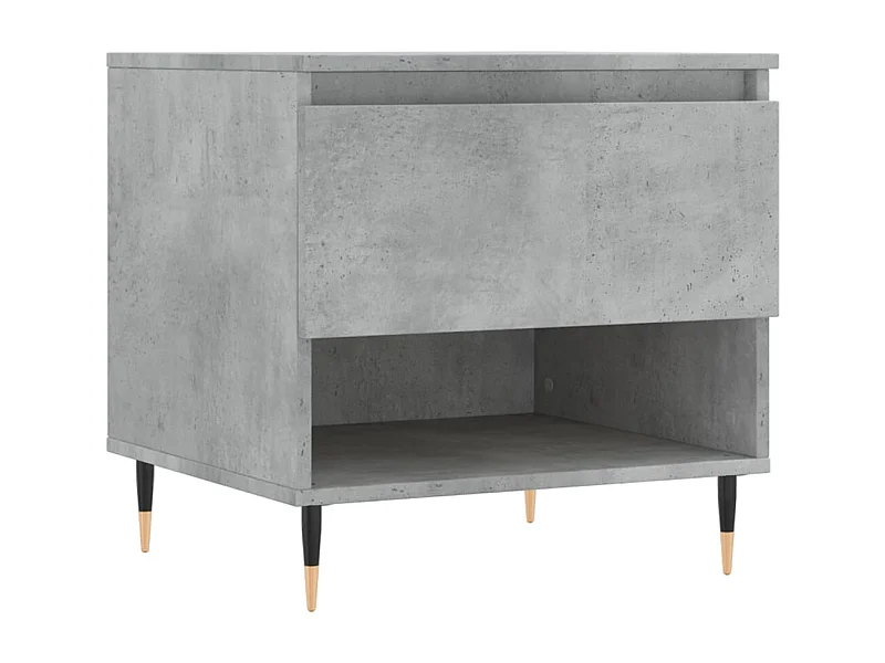 Table basse gris béton 50x46x50 bois d'ingénierie