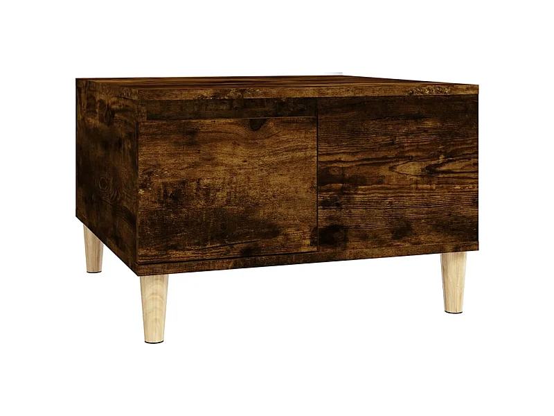 Table basse chêne fumé 55x55x36,5 bois d'ingénierie