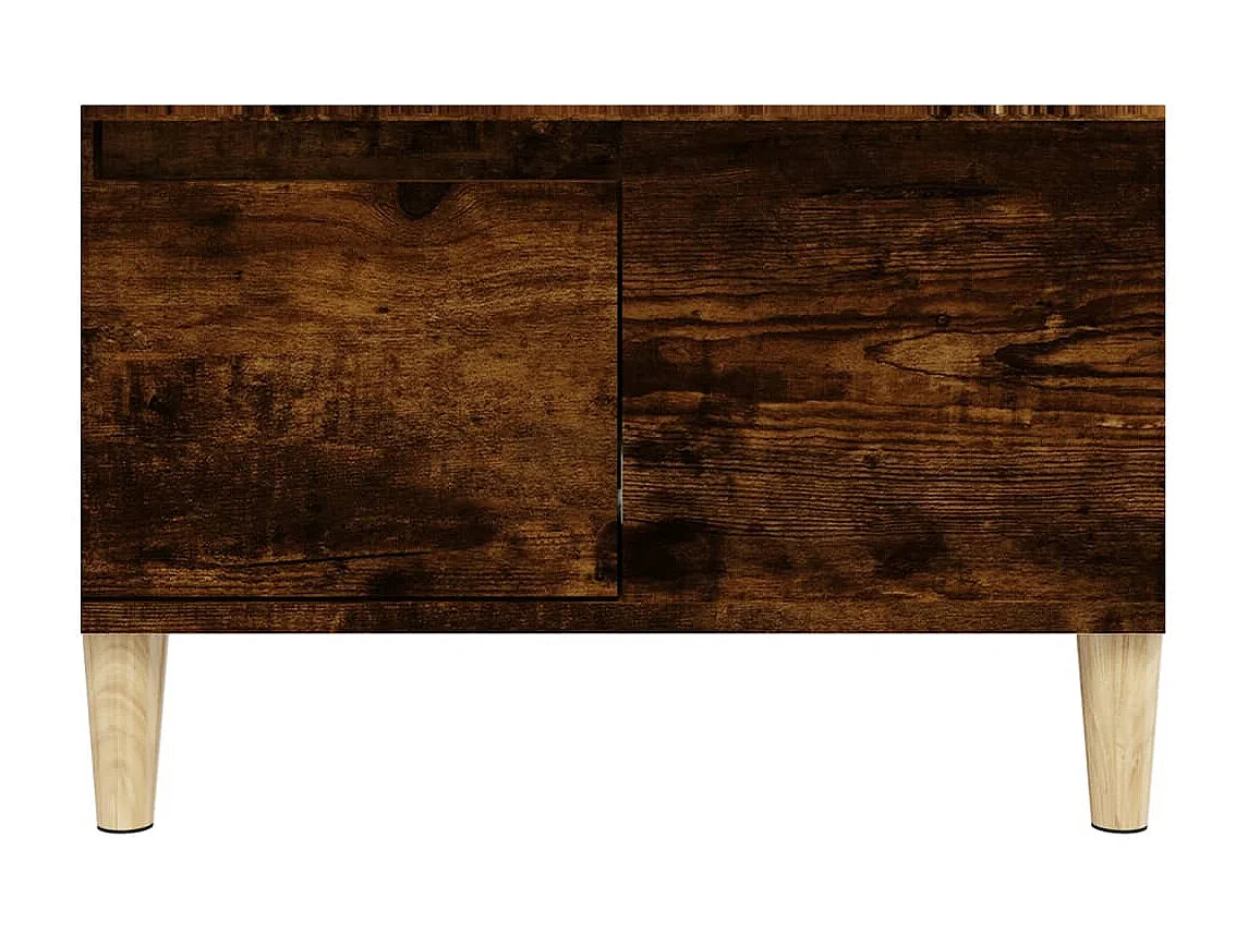Table basse chêne fumé 55x55x36,5 bois d'ingénierie