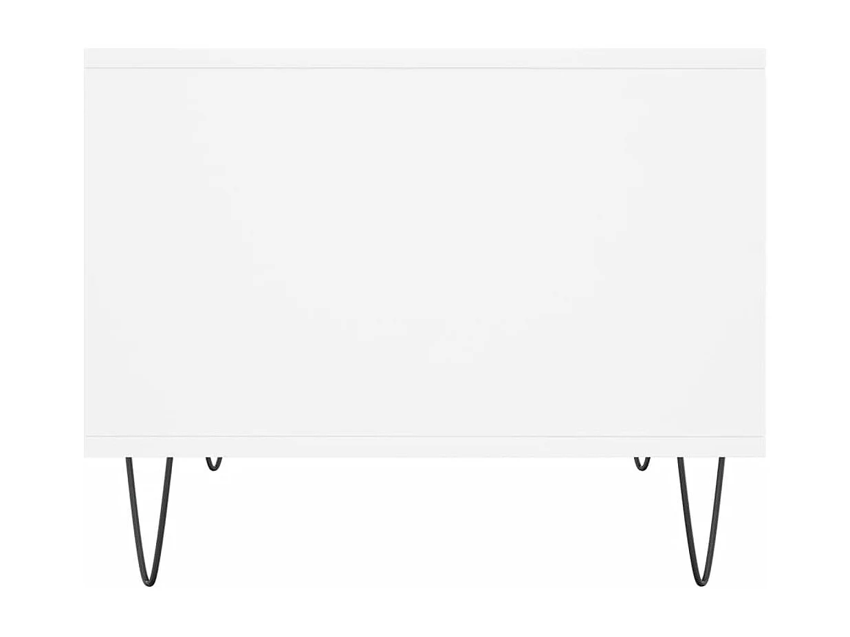 Table basse blanc 60x50x40 bois d'ingénierie