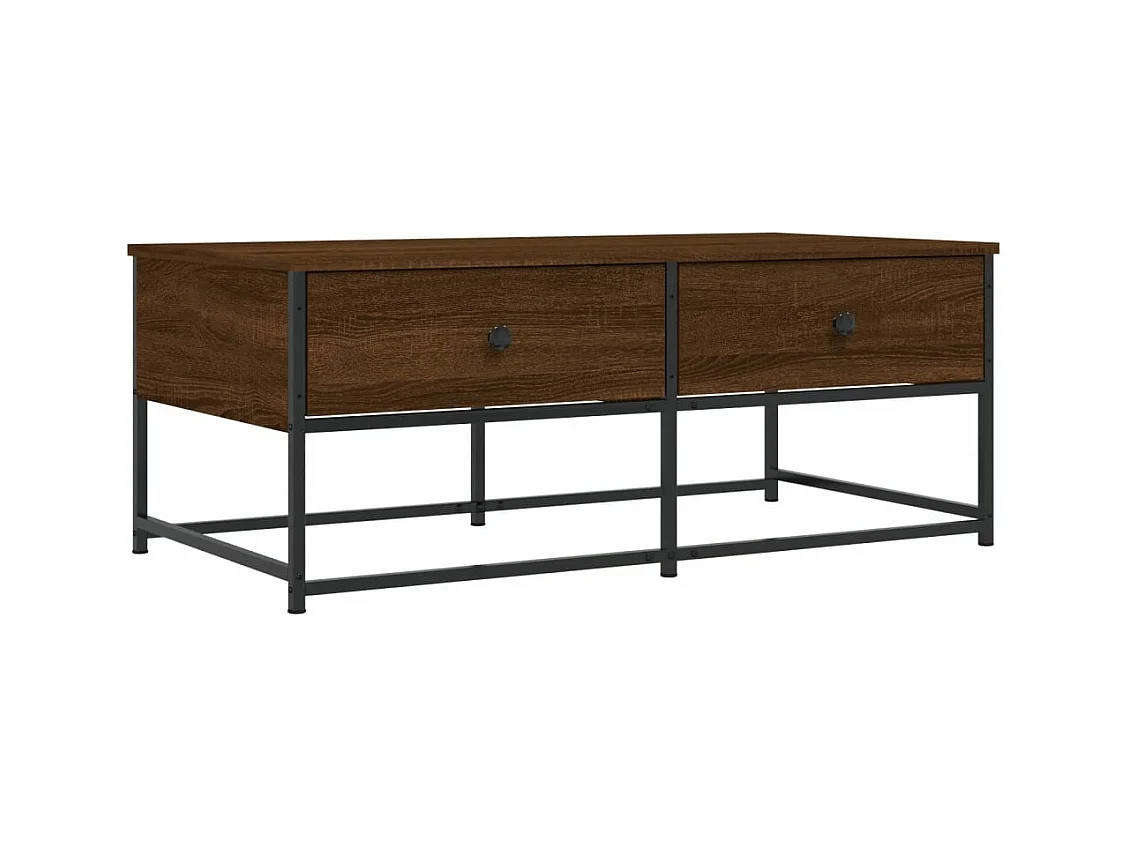 Table basse chêne marron 100x51x40 bois d'ingénierie