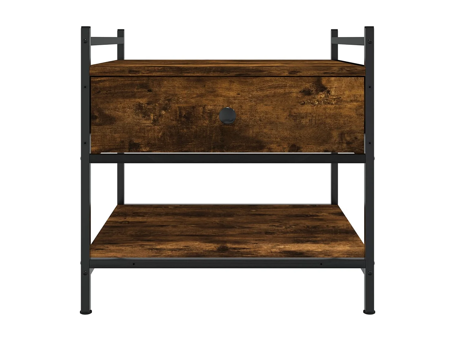 Table basse chêne fumé 50x50x50 bois d'ingénierie