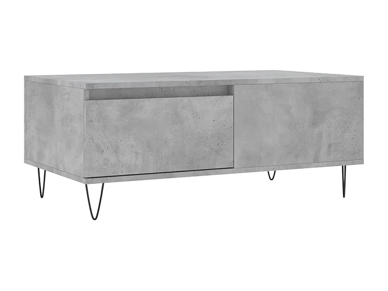 Table basse Gris béton 90x50x36,5 Bois d'ingénierie