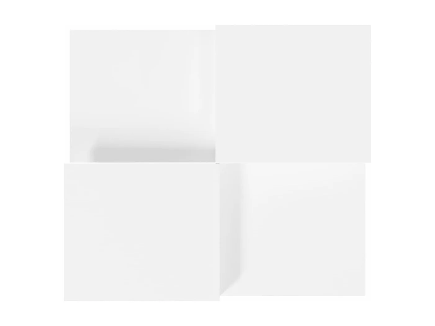 Tables basses 2 pcs blanc bois d'ingénierie