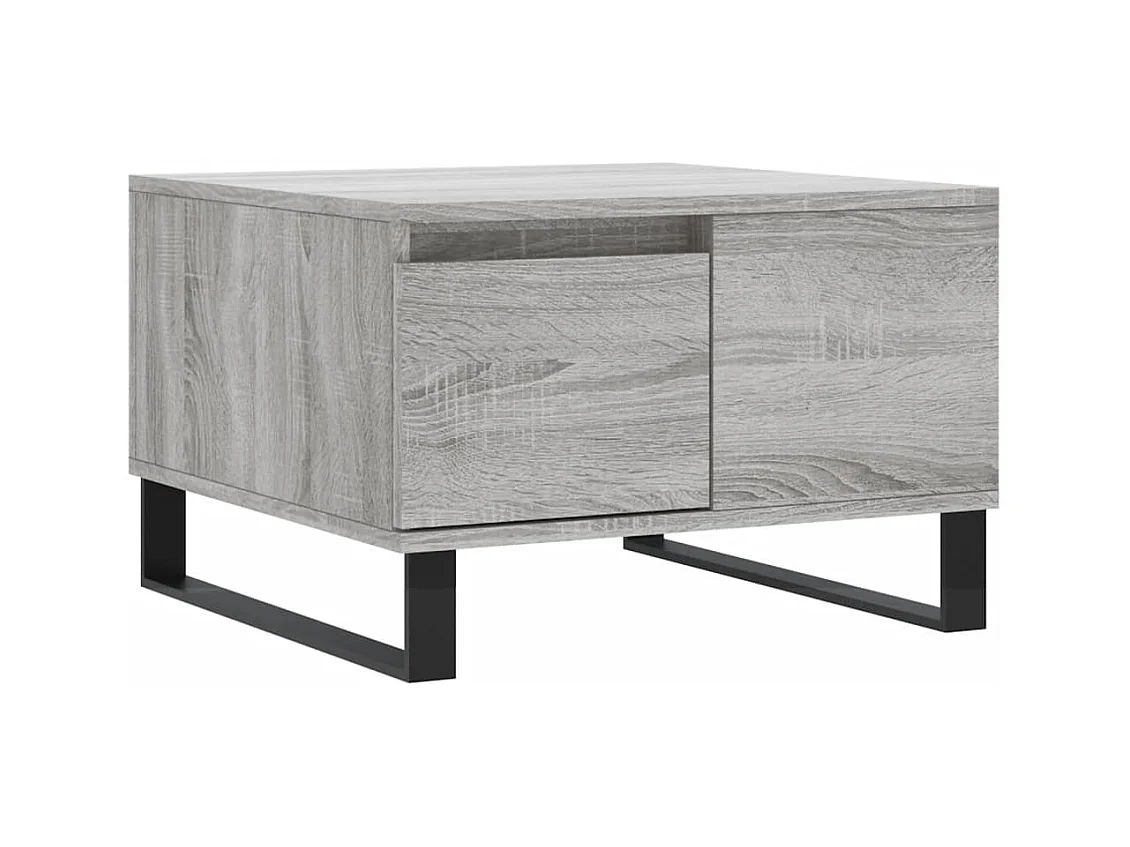 Table basse sonoma gris 55x55x36,5 bois d'ingénierie