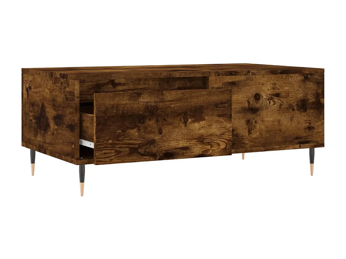 Table basse Chêne fumé 90x50x36,5 Bois d'ingénierie