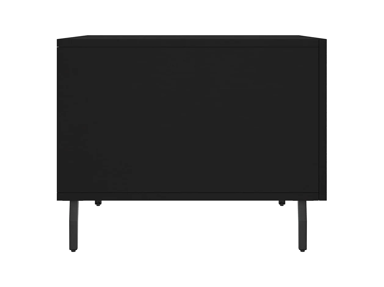Tables basses 2 pcs noir 50x50x40 bois d'ingénierie