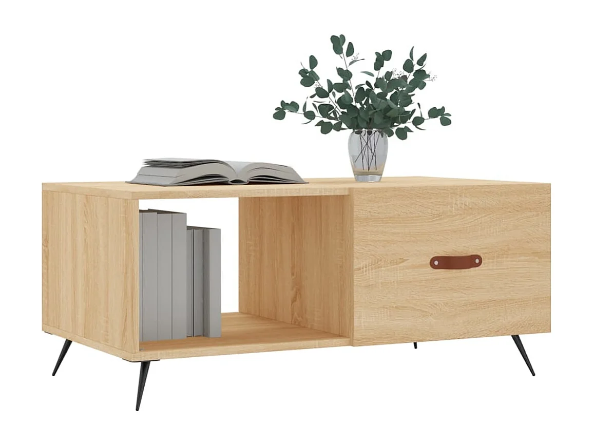 Table basse chêne sonoma 90x50x40 bois d'ingénierie