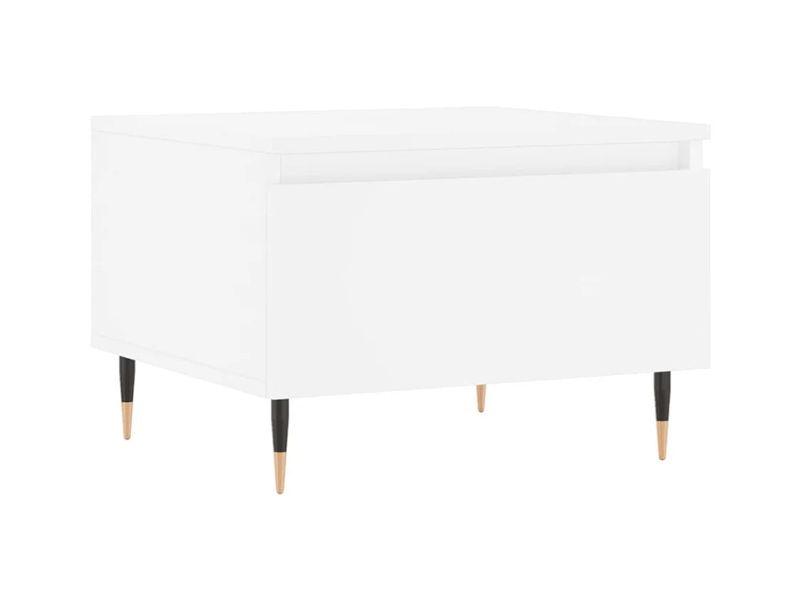 Table basse blanc 50x46x35 bois d'ingénierie