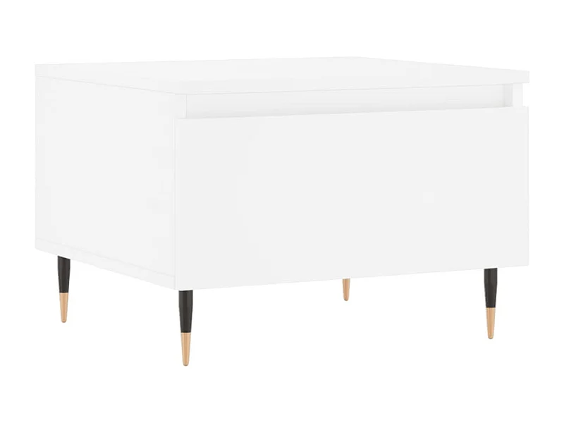 Table basse blanc 50x46x35 bois d'ingénierie