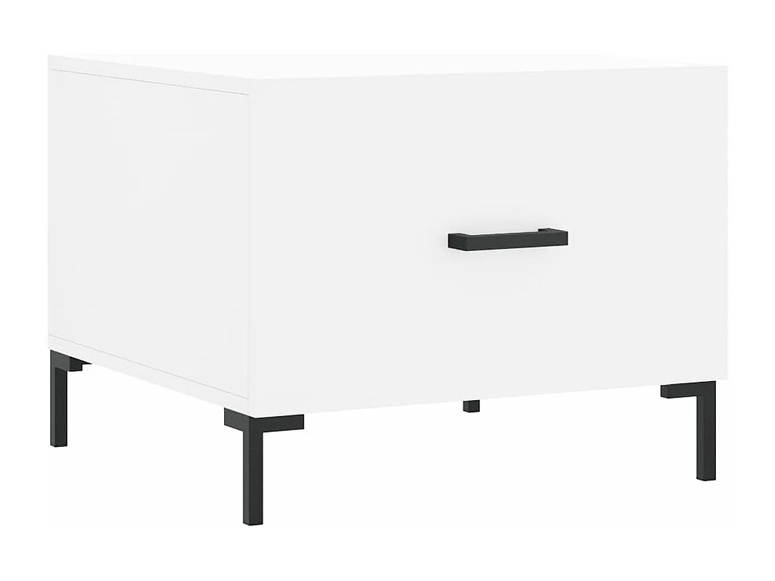 Tables basses 2 pcs blanc 50x50x40 bois d'ingénierie