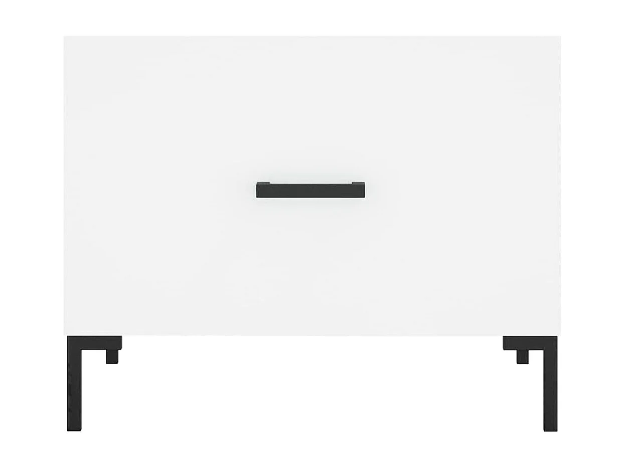 Tables basses 2 pcs blanc 50x50x40 bois d'ingénierie