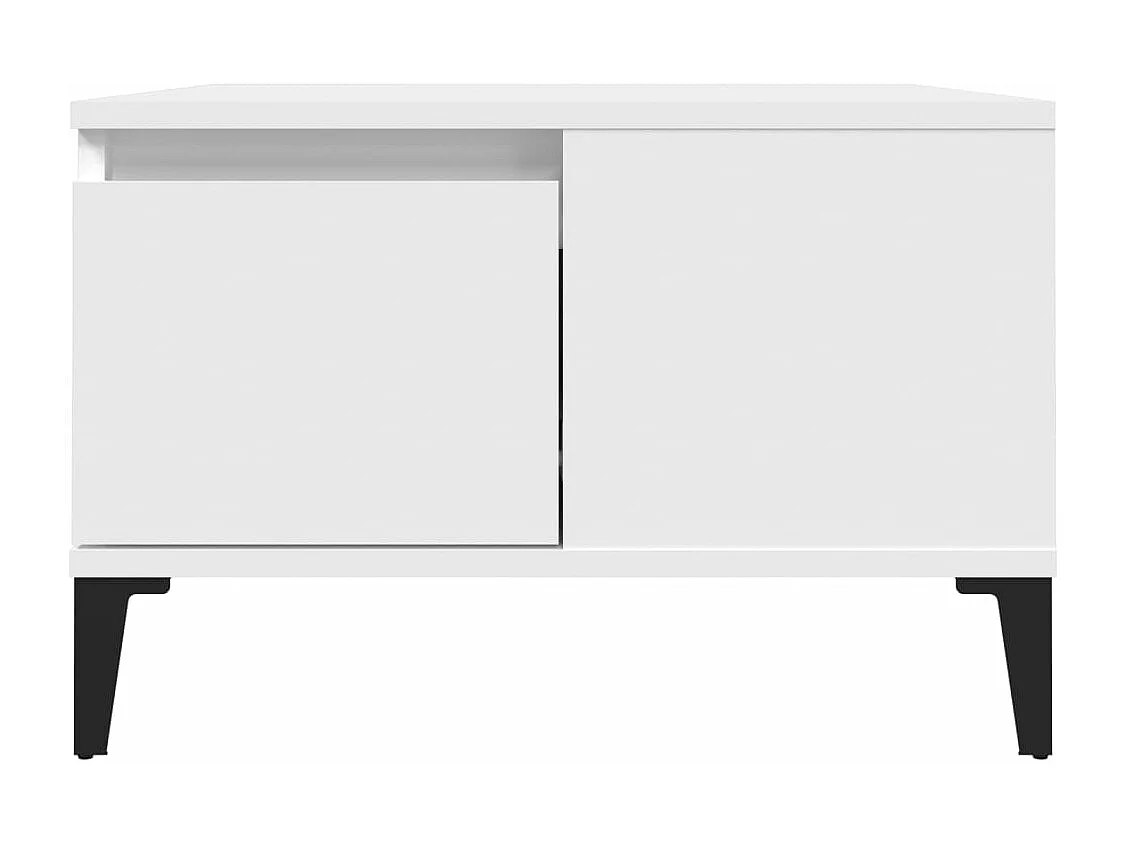 Salontafel 55x55x36,5 cm bewerkt hout wit