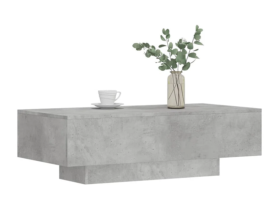 Table basse gris béton 100x49,5x31 bois d'ingénierie