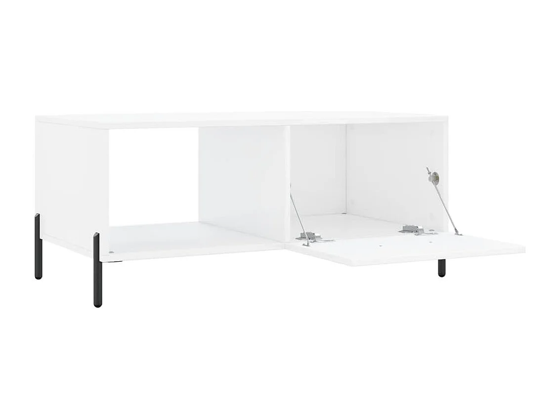 Table basse Blanc brillant 90x50x40 Bois d'ingénierie