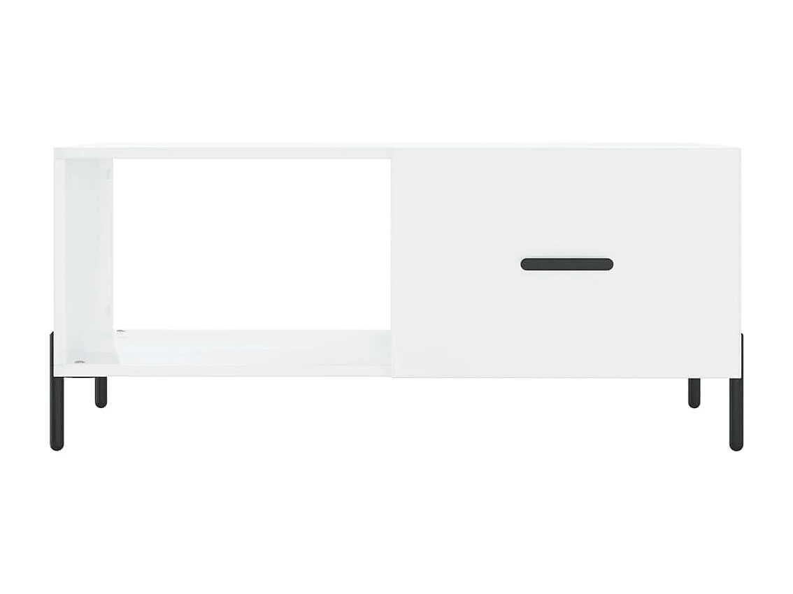 Table basse Blanc brillant 90x50x40 Bois d'ingénierie