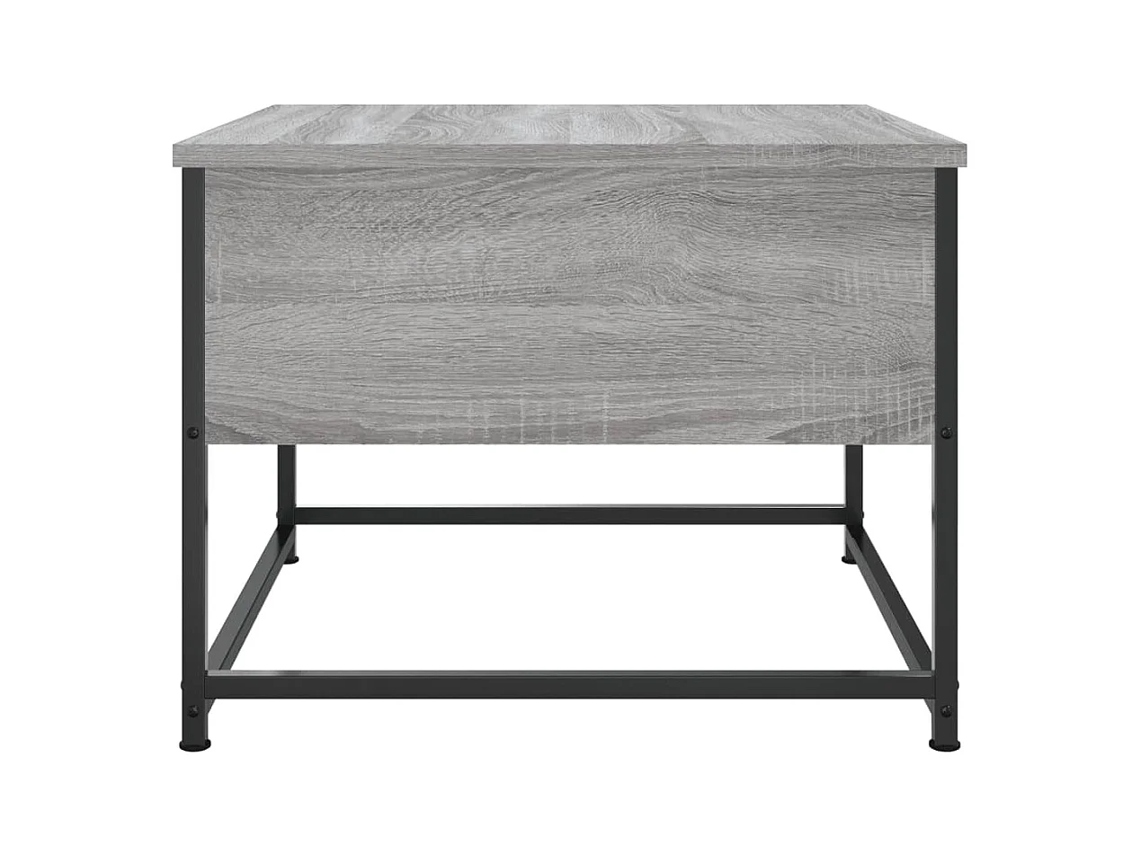 Table basse sonoma gris 51x51x40 bois d'ingénierie