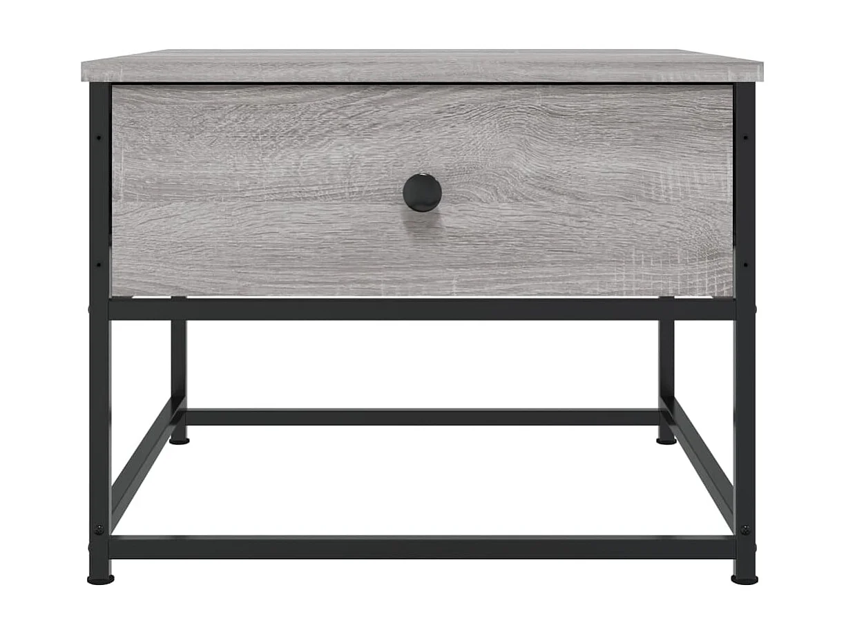 Table basse sonoma gris 51x51x40 bois d'ingénierie