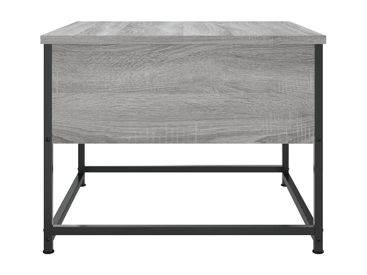 Table basse sonoma gris 51x51x40 bois d'ingénierie
